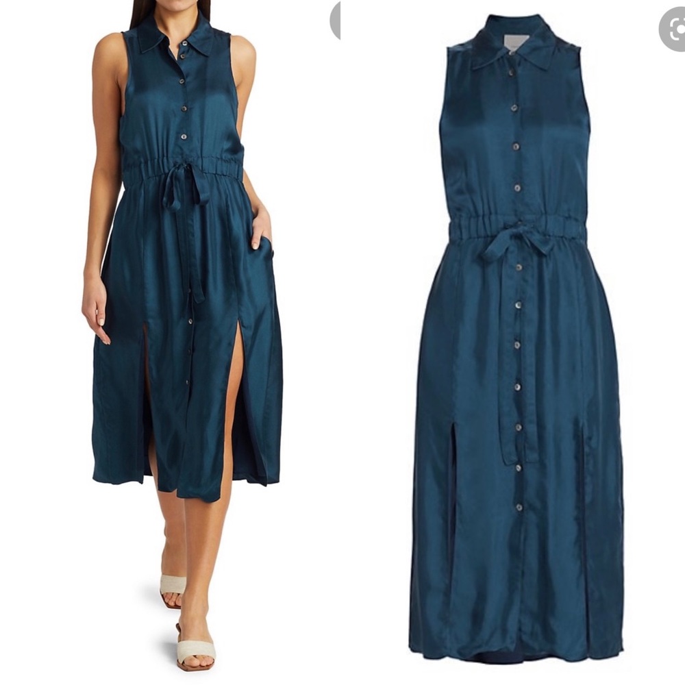 Sold🎈Cinq a Sept blue midi dress 6 - Picture 1 of 7